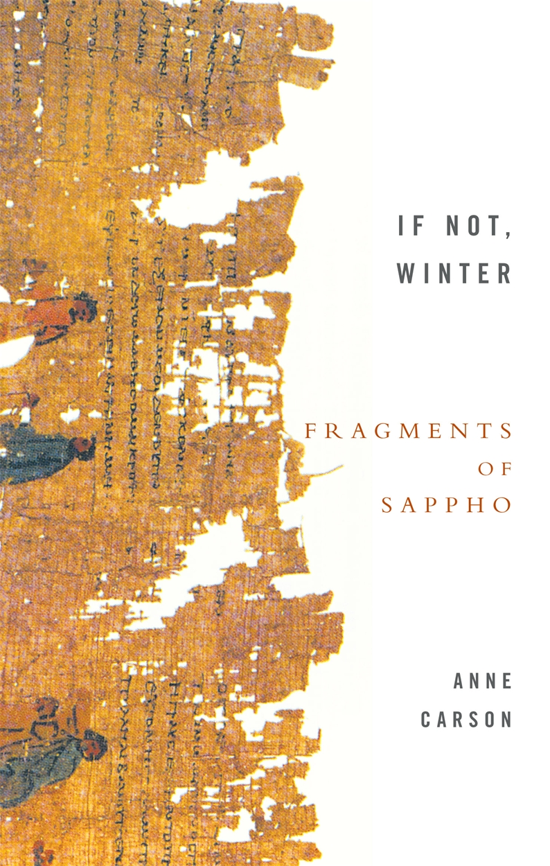 sappho if not winter fragments of sappho vintage tr carson